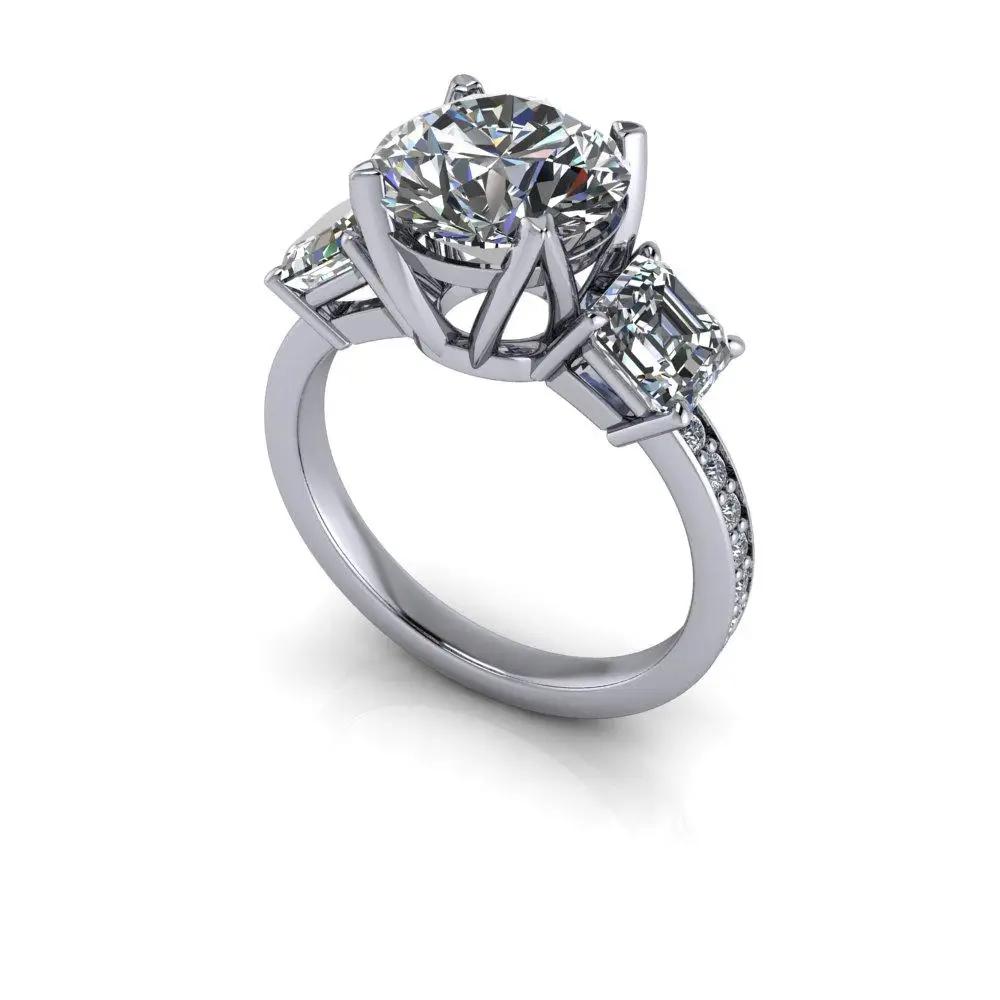 10kt white gold Engagement Ring Bel Viaggio Designs, LLC