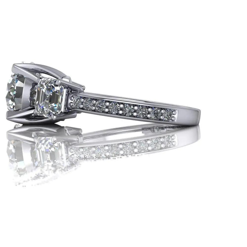 10kt white gold Engagement Ring Bel Viaggio Designs, LLC