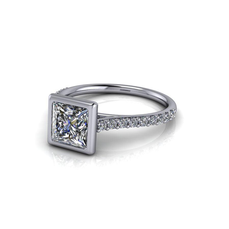 10kt white gold Engagement Ring Bel Viaggio Designs, LLC