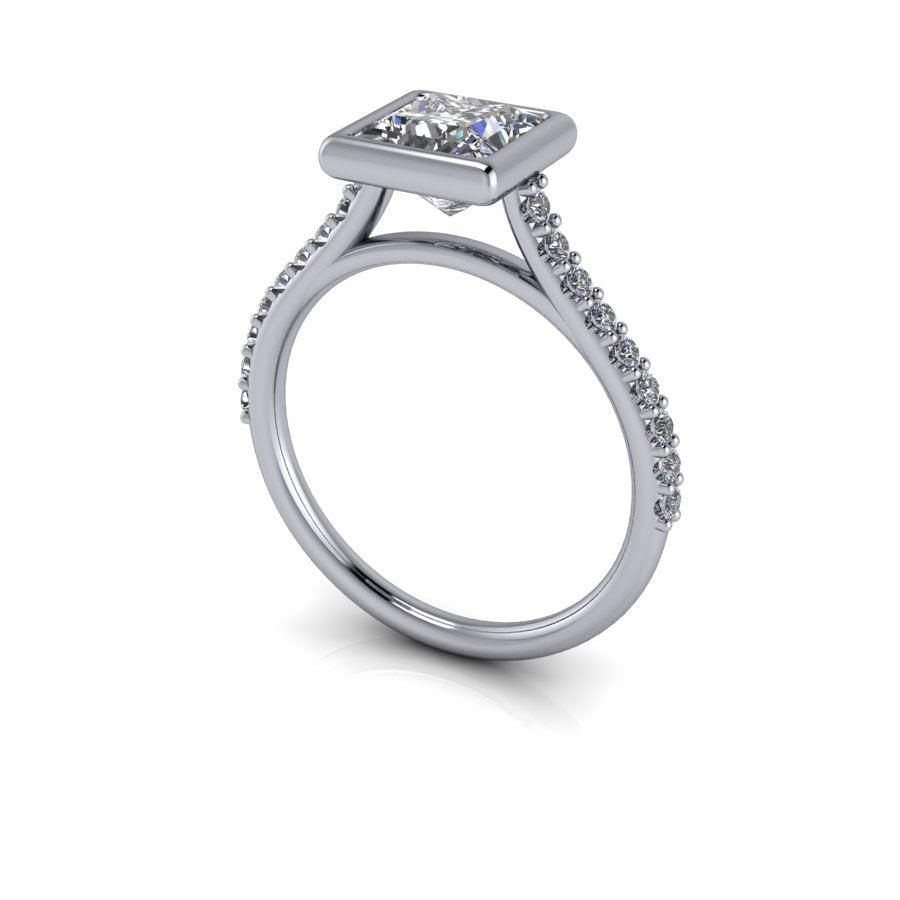 10kt white gold Engagement Ring Bel Viaggio Designs, LLC