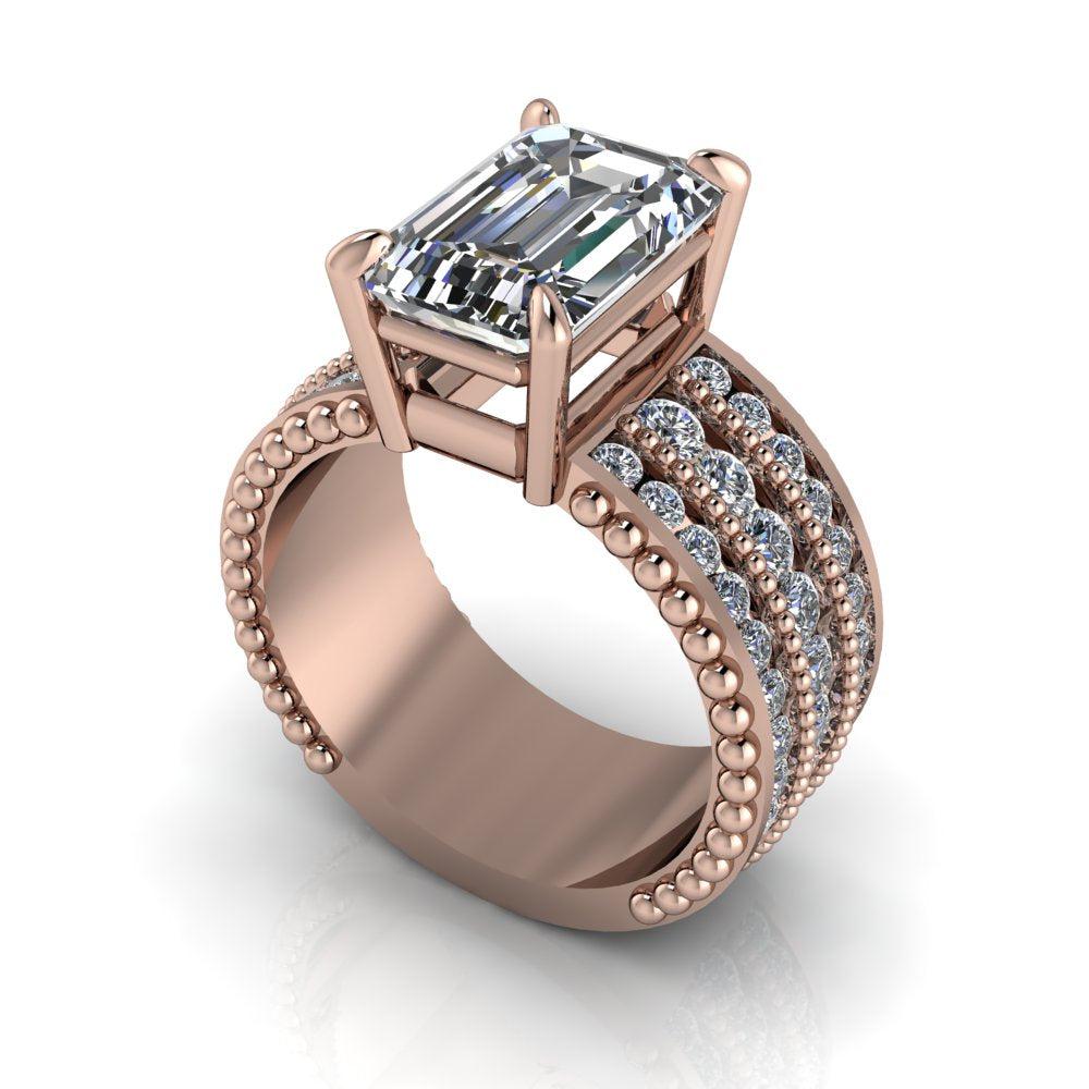 10kt rose gold bridal set Bel Viaggio Designs, LLC