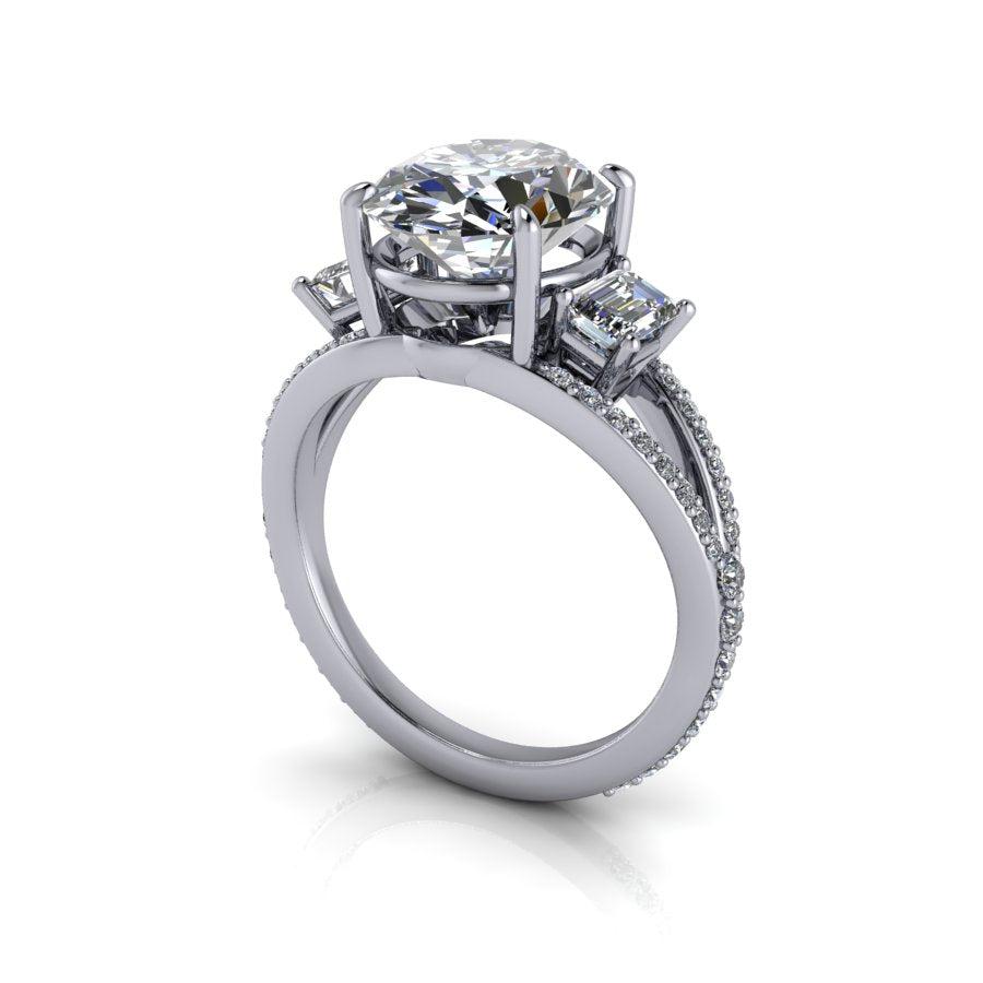 10kt white gold Engagement Ring Bel Viaggio Designs, LLC