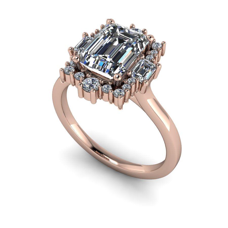 10kt rose gold Engagement Ring Bel Viaggio Designs, LLC