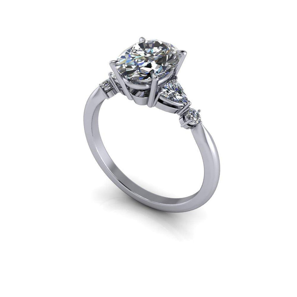 10kt white gold Engagement Ring Bel Viaggio Designs, LLC