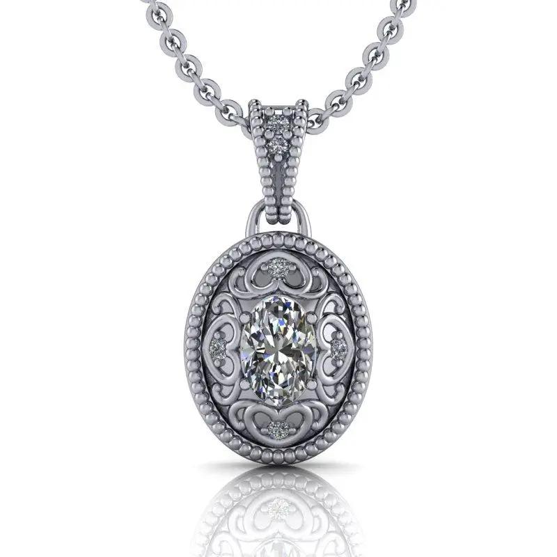 14 kt white gold necklace Bel Viaggio Designs, LLC