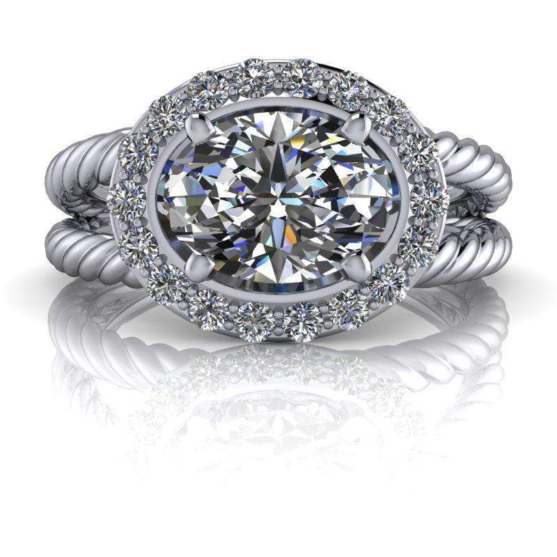 10kt white gold Engagement Ring Bel Viaggio Designs, LLC
