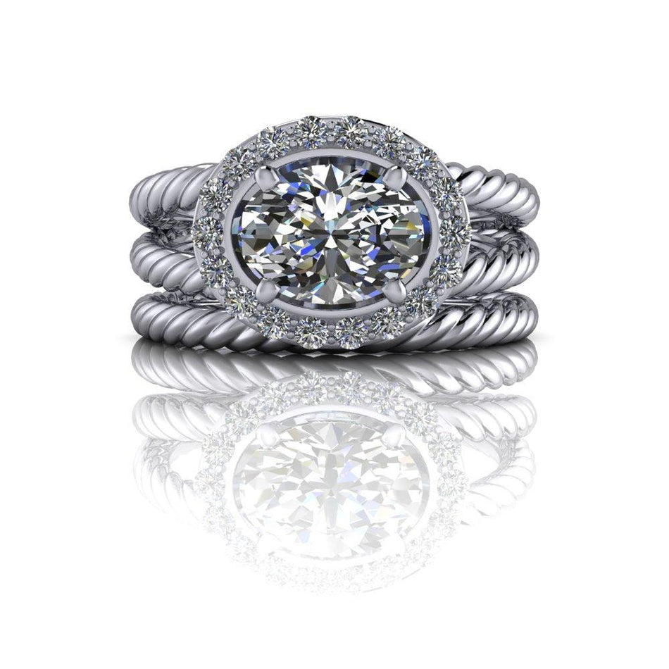 10kt white gold Engagement Ring Bel Viaggio Designs, LLC