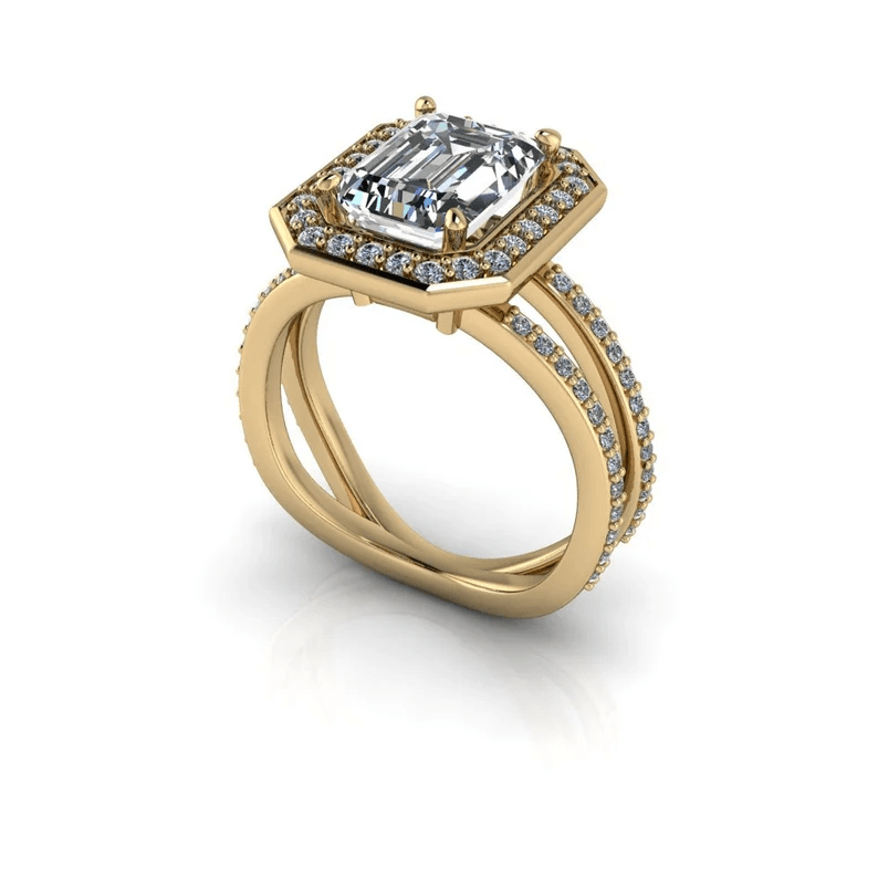 10kt yellow gold Engagement Ring Bel Viaggio Designs, LLC