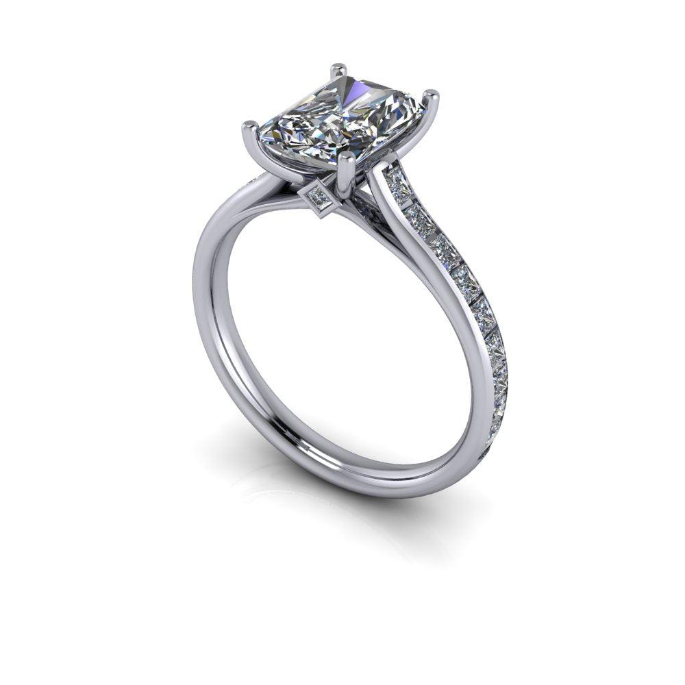 14kt white gold Engagement Ring Bel Viaggio Designs, LLC