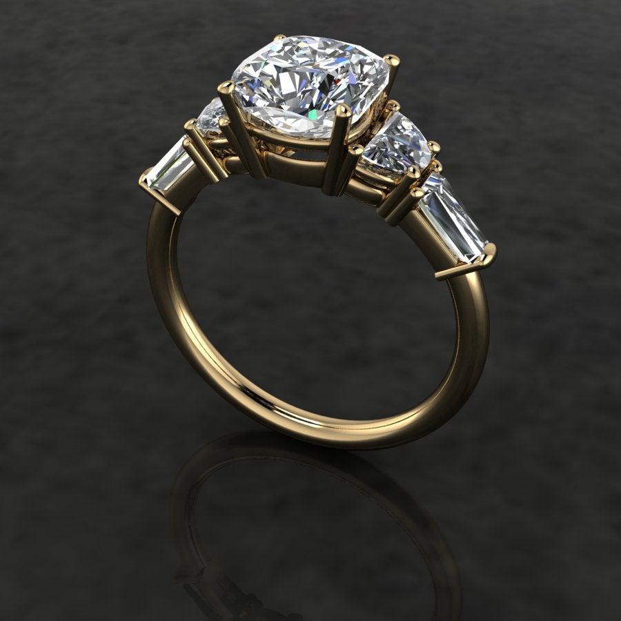 10kt yellow gold Engagement Ring Bel Viaggio Designs, LLC