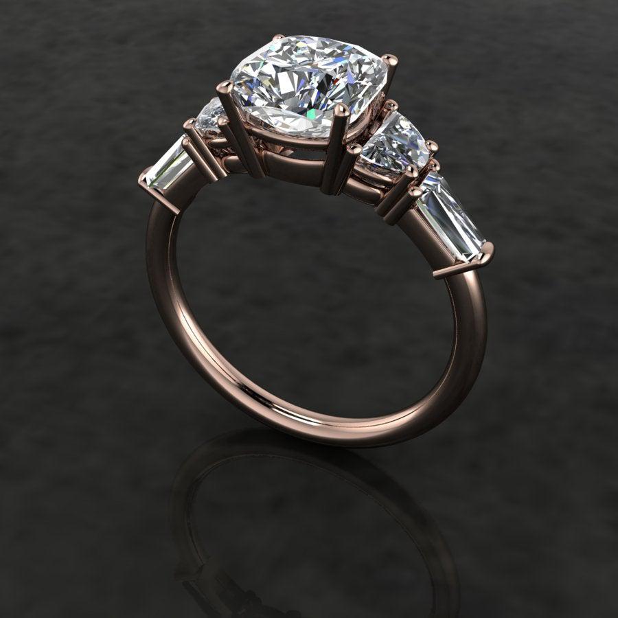 14 kt rose gold Engagement Ring Bel Viaggio Designs, LLC