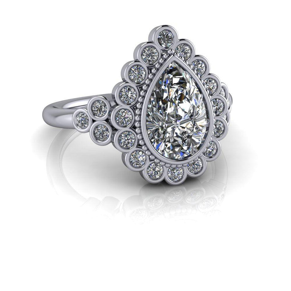 14 kt white gold Engagement Ring Bel Viaggio Designs, LLC