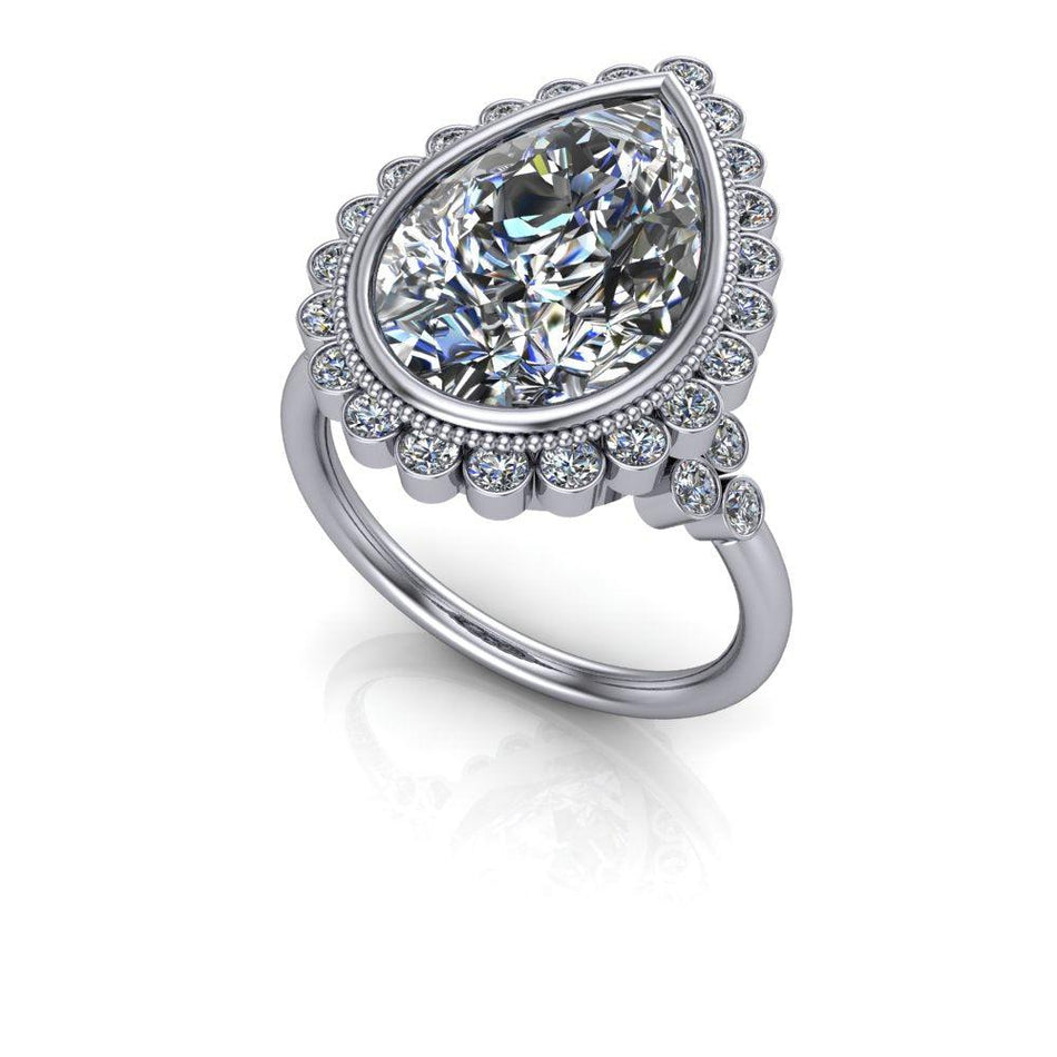 14kt white gold Engagement Ring Bel Viaggio Designs, LLC