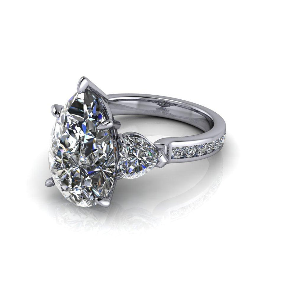 platinum Engagement Ring Bel Viaggio Designs, LLC