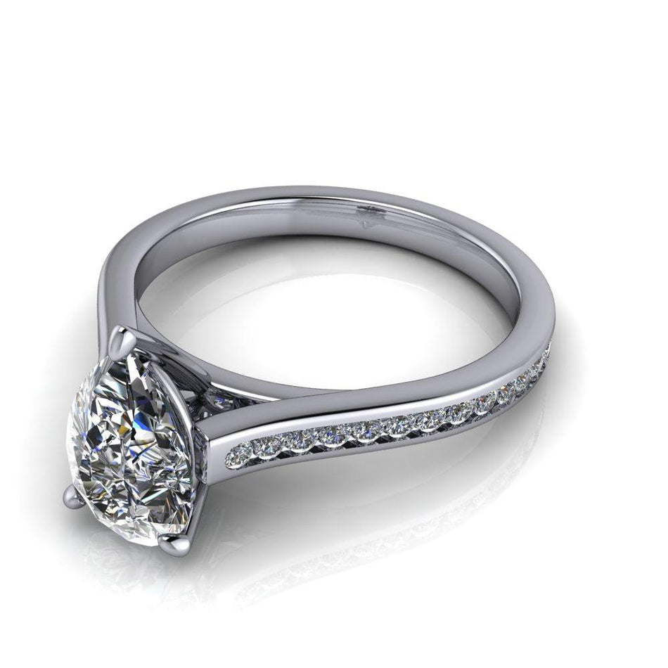 14 kt white gold Engagement Ring Bel Viaggio Designs, LLC