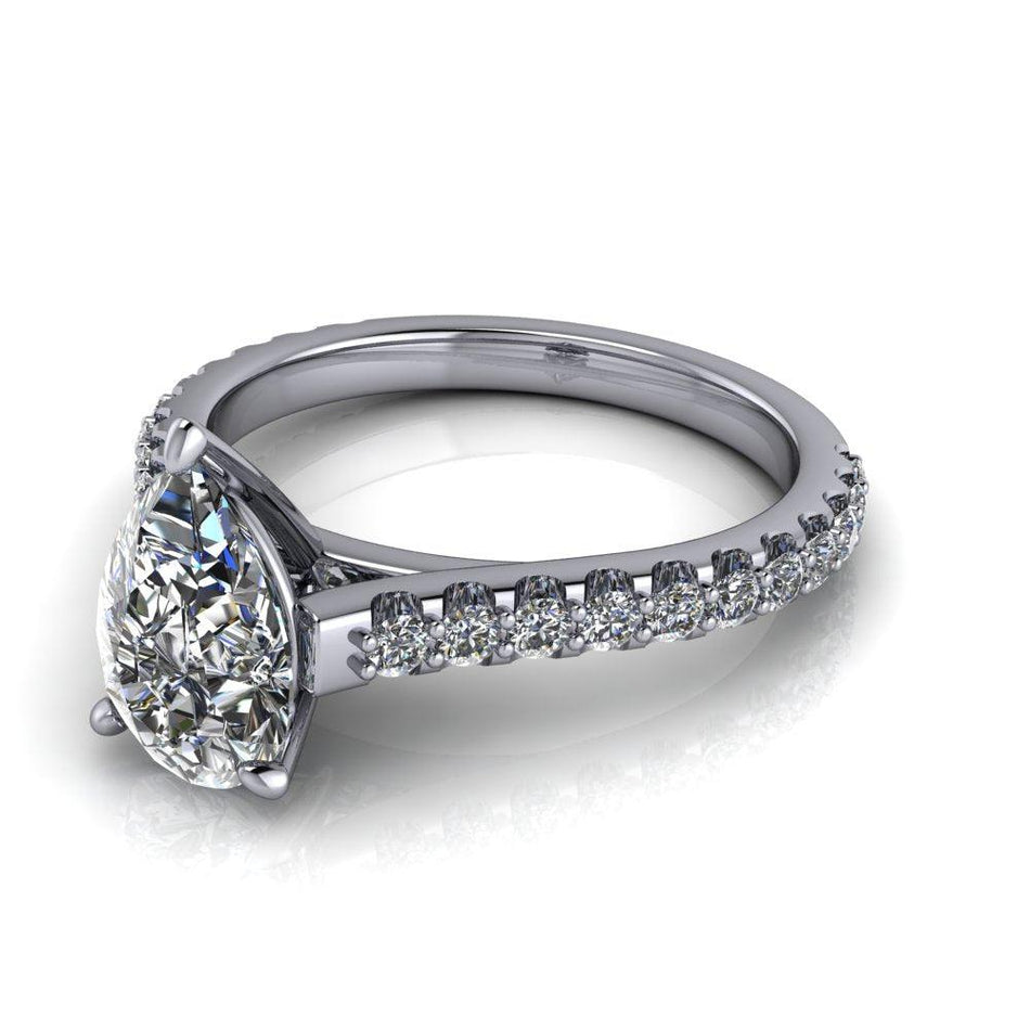 10kt white gold Engagement Ring Bel Viaggio Designs, LLC