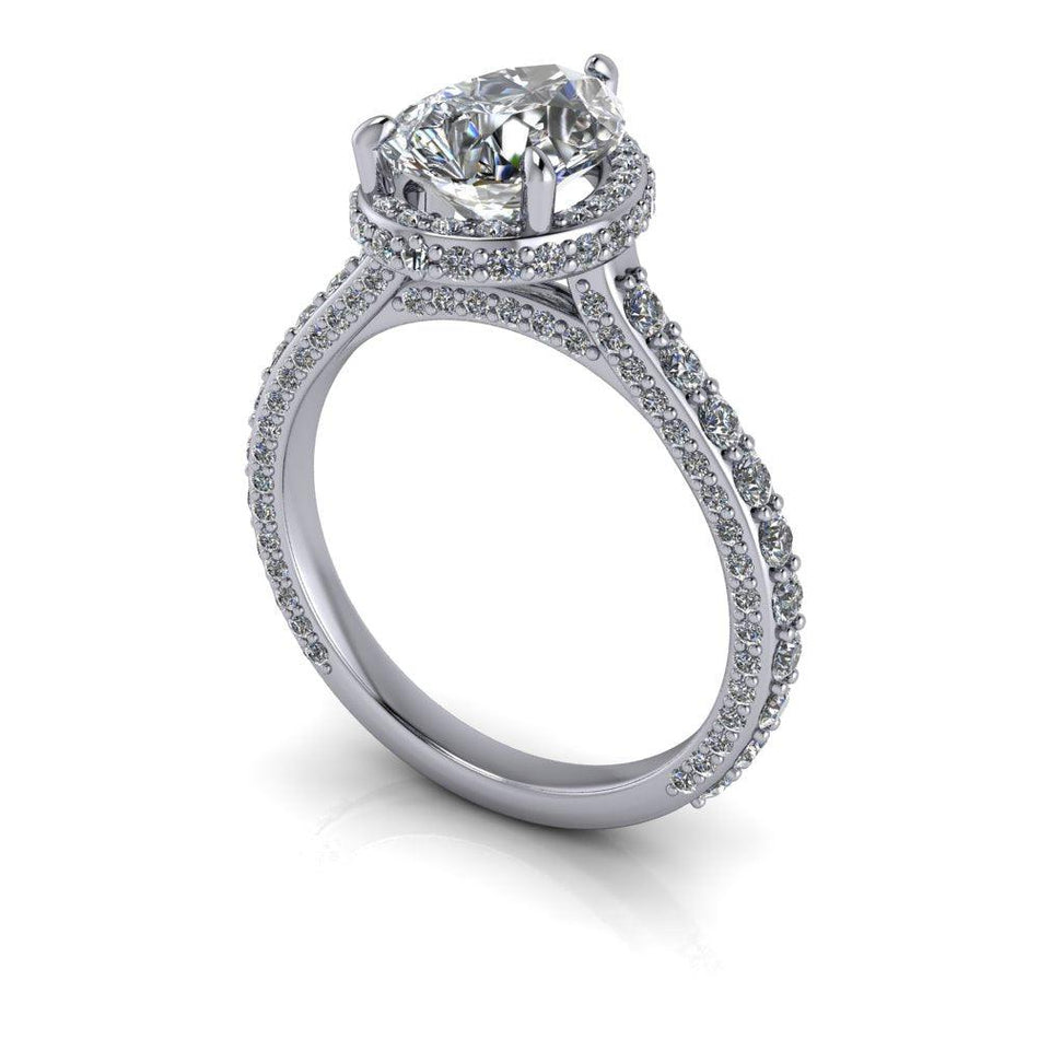 10kt white gold Engagement Ring Bel Viaggio Designs, LLC