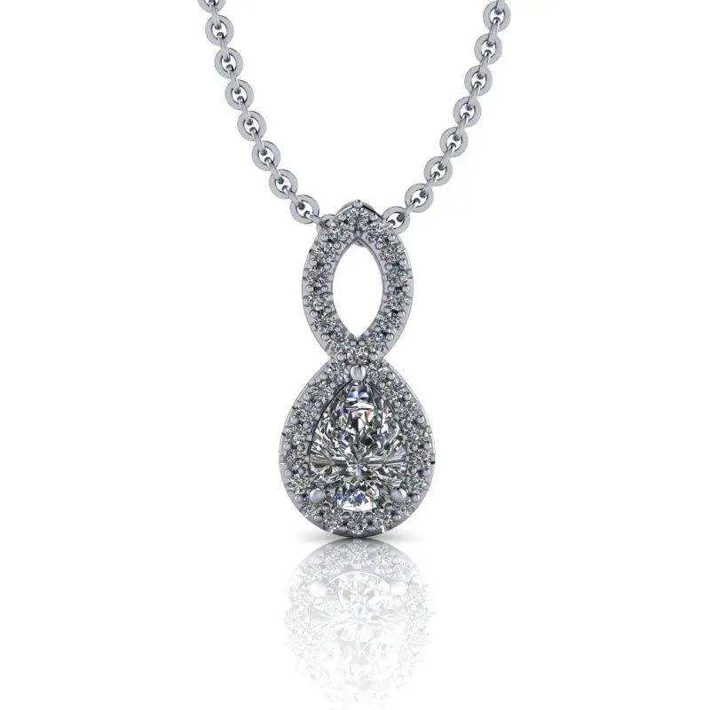 Ciondolo A Barra Viaggio In Argento 925 Con 5 Pietre Moissanite, Placcato Oro Giallo 14kt - Regalo Personalizzabile Per Lei - Foto 3