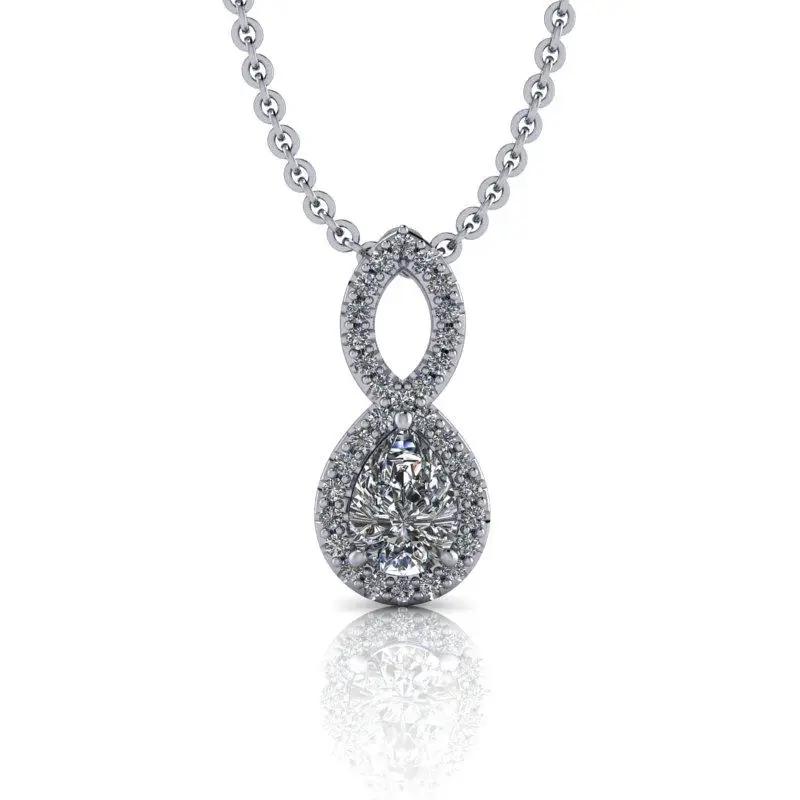 14 kt white gold necklace Bel Viaggio Designs, LLC