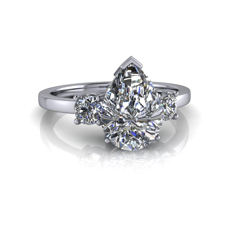 14 kt white gold Engagement Ring Bel Viaggio Designs, LLC