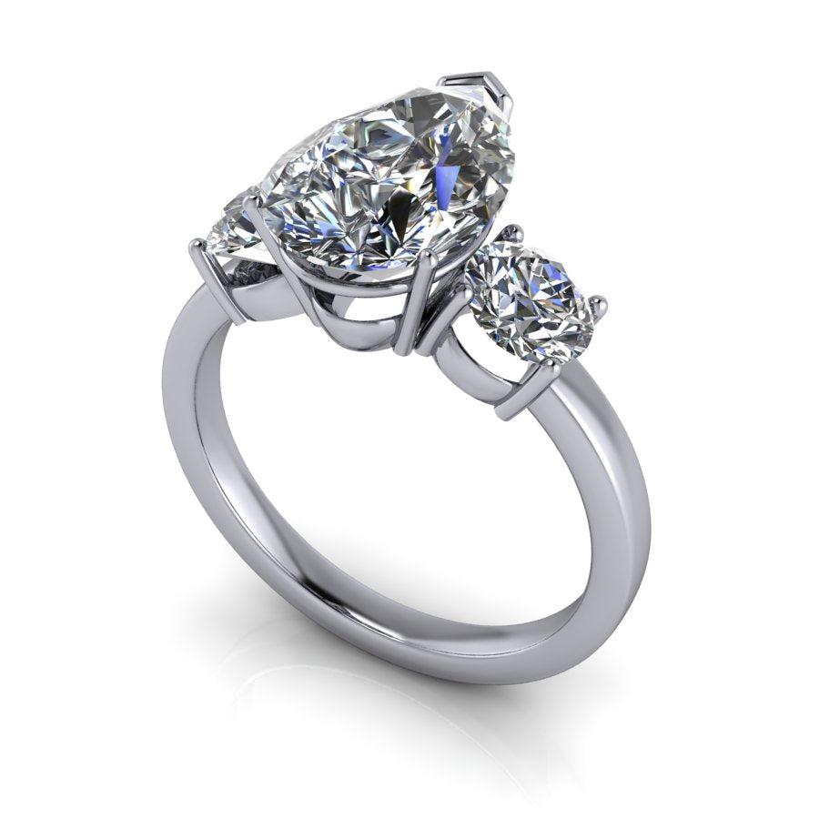 14 kt white gold Engagement Ring Bel Viaggio Designs, LLC