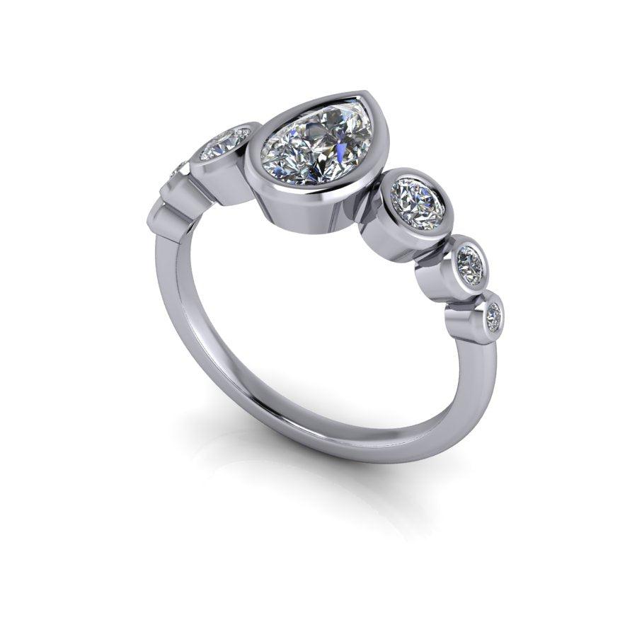 925 Silver Engagement Ring Bel Viaggio Designs, LLC