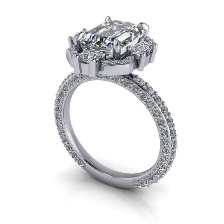 10kt white gold bridal set Bel Viaggio Designs, LLC