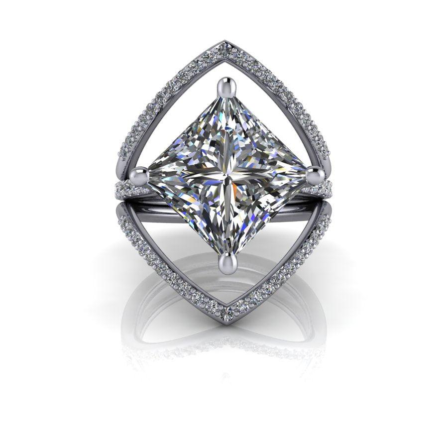 10kt white gold bridal set Bel Viaggio Designs, LLC