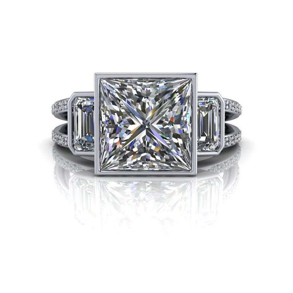 10kt white gold Engagement Ring Bel Viaggio Designs, LLC