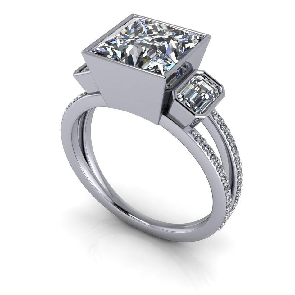 10kt white gold Engagement Ring Bel Viaggio Designs, LLC