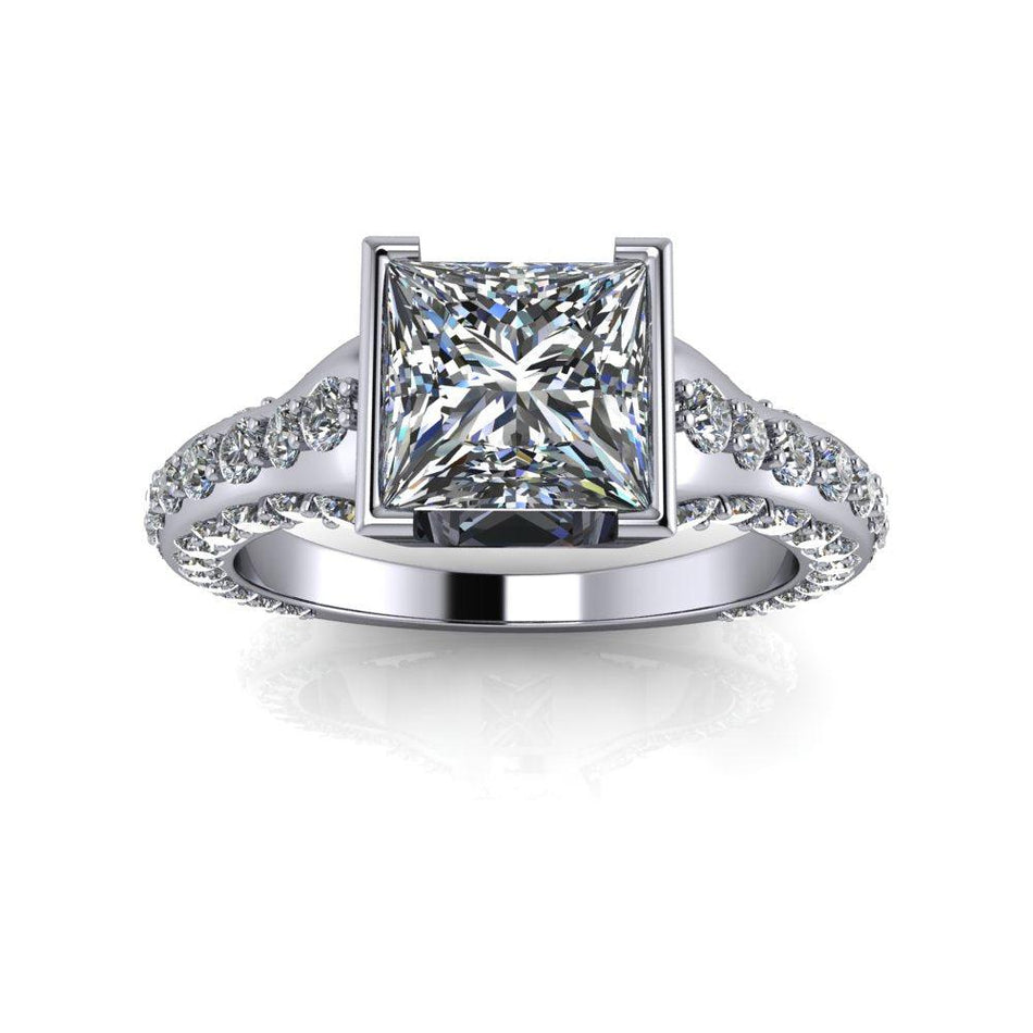 14 kt white gold Engagement Ring Bel Viaggio Designs, LLC