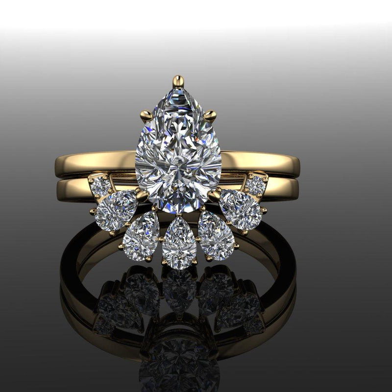 14 kt white gold bridal set Bel Viaggio Designs, LLC