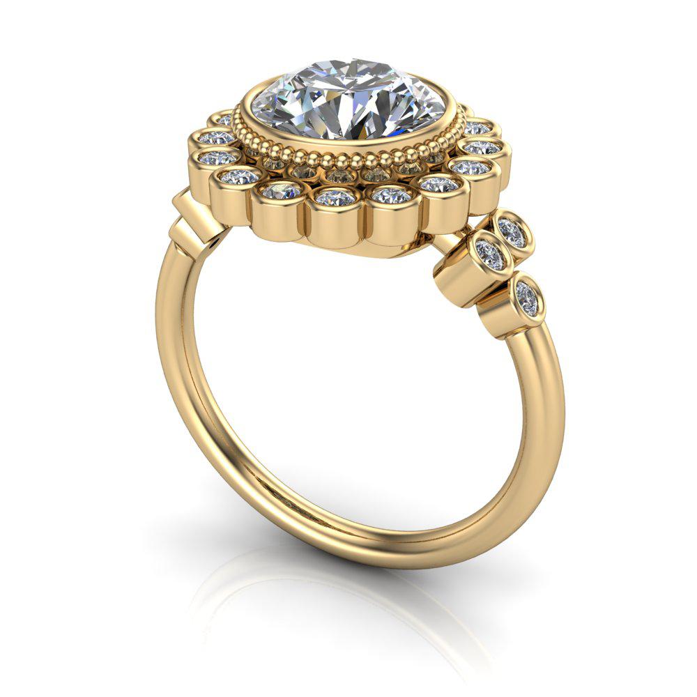 10kt yellow gold Engagement Ring Bel Viaggio Designs, LLC