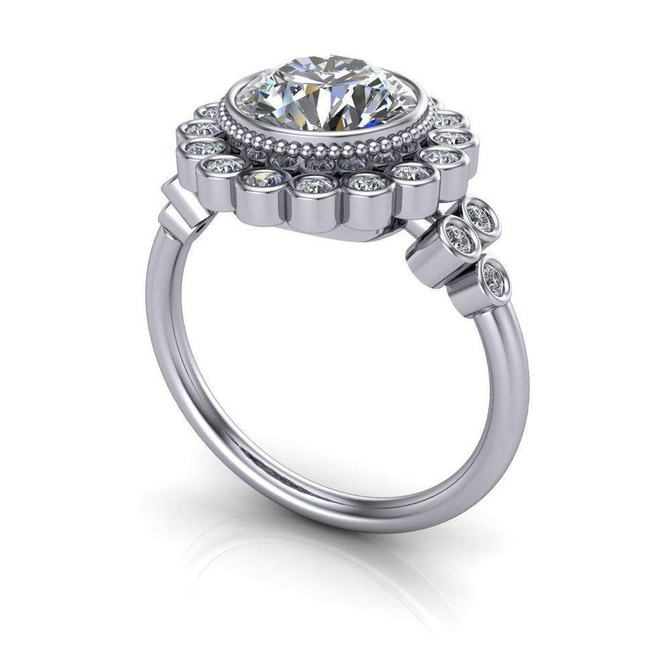 10kt white gold Engagement Ring Bel Viaggio Designs, LLC