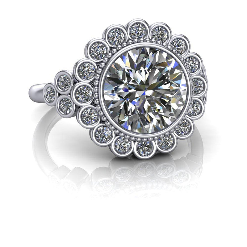 10kt white gold Engagement Ring Bel Viaggio Designs, LLC