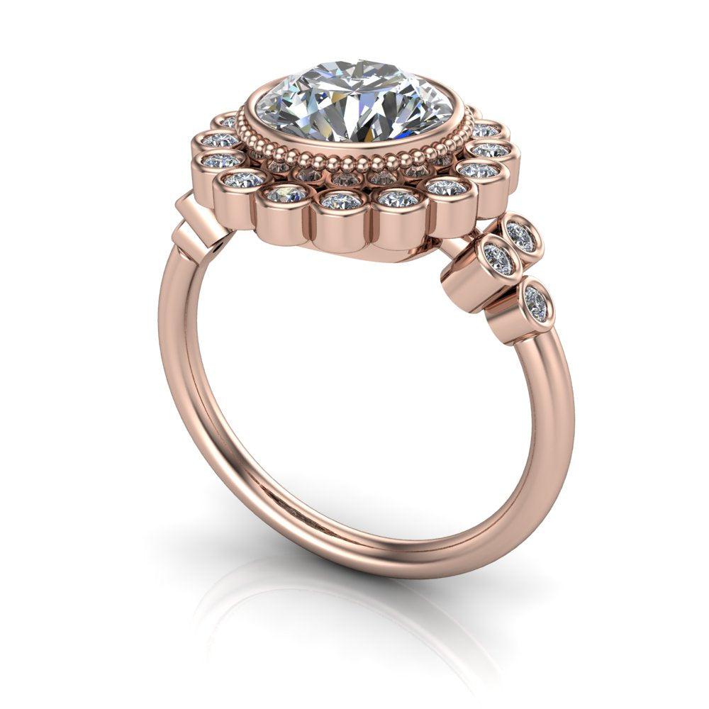 10kt rose gold Engagement Ring Bel Viaggio Designs, LLC