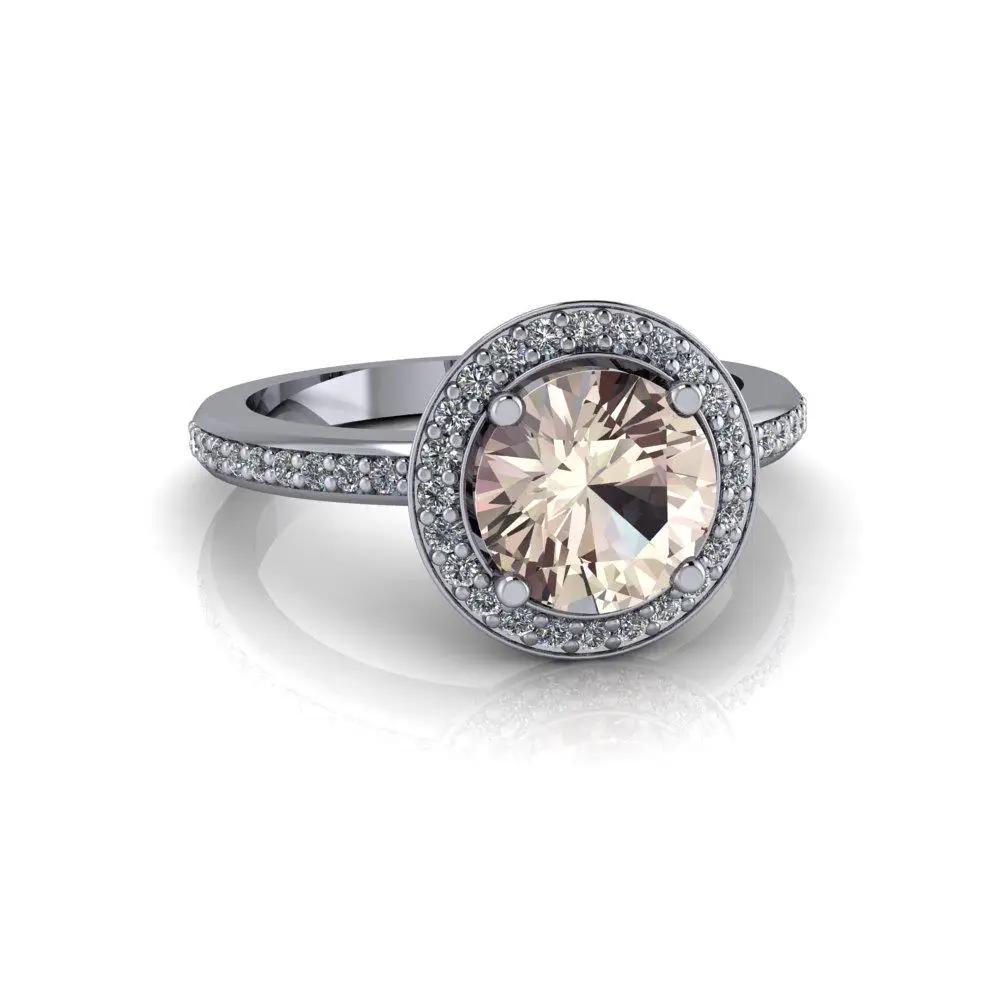 10kt white gold Morganite Rings Bel Viaggio Designs, LLC