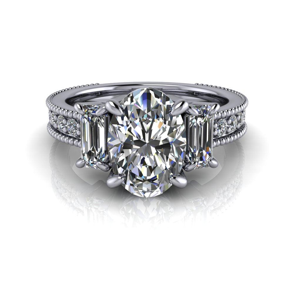 10kt white gold Engagement Ring Bel Viaggio Designs, LLC