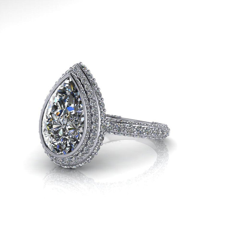 10kt white gold Engagement Ring Bel Viaggio Designs, LLC