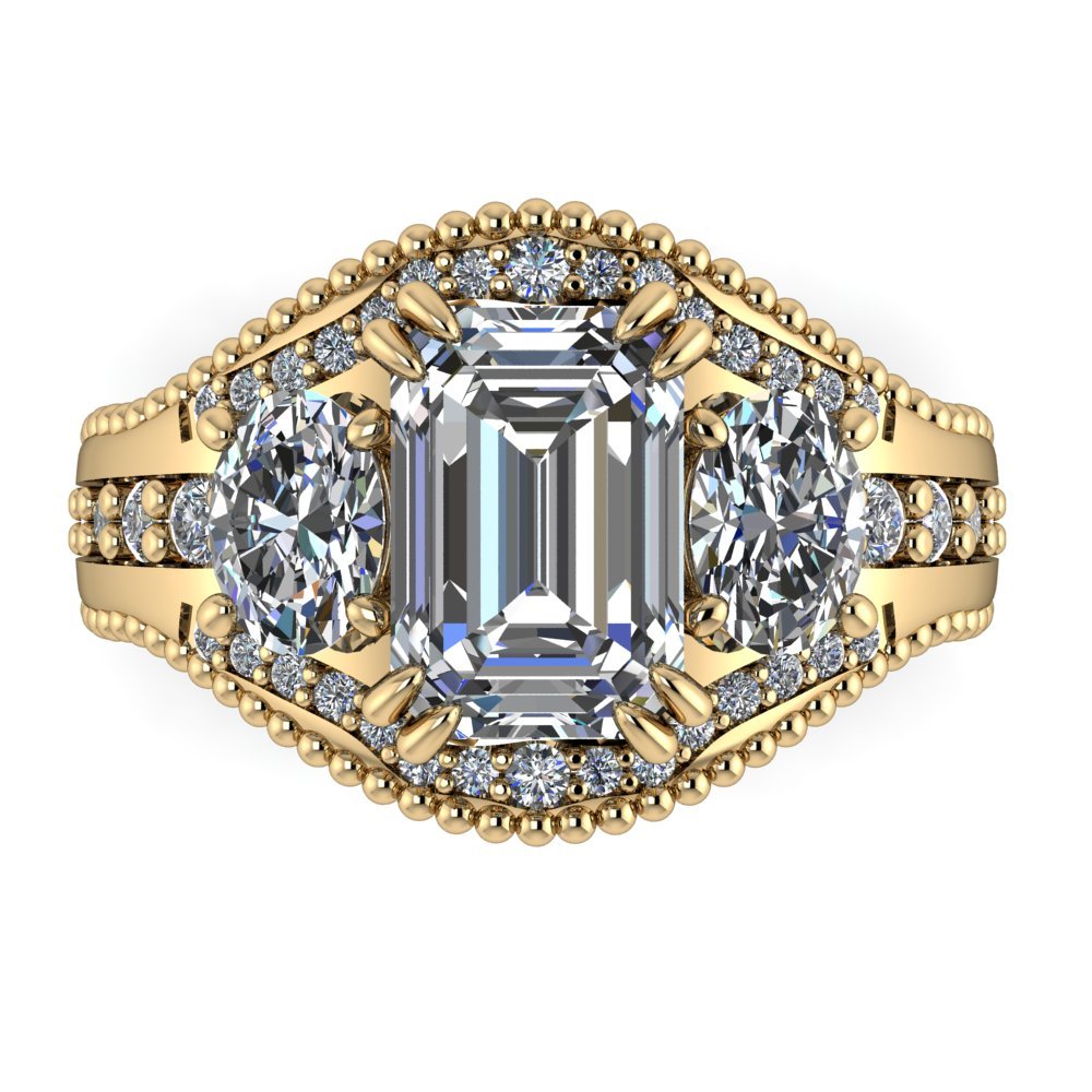 10kt yellow gold Engagement Ring Bel Viaggio Designs, LLC