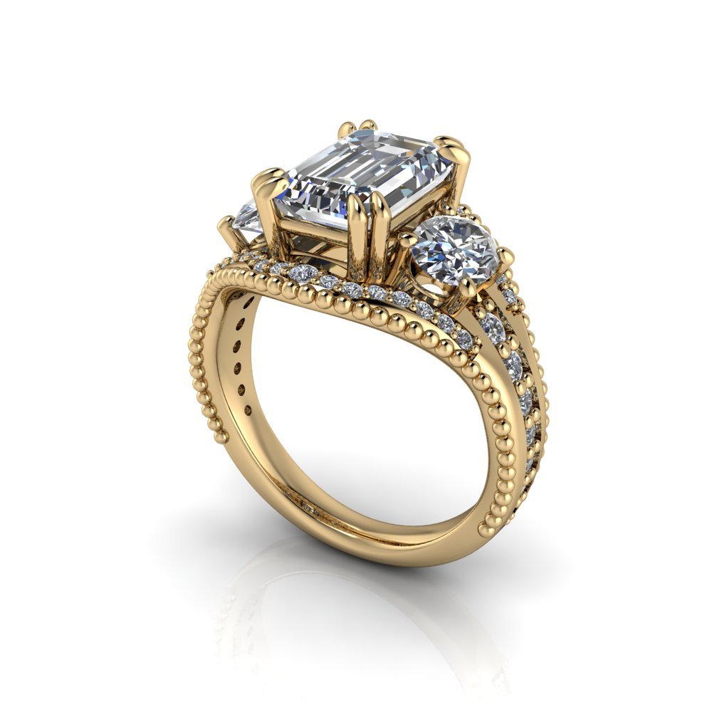 10kt yellow gold Engagement Ring Bel Viaggio Designs, LLC