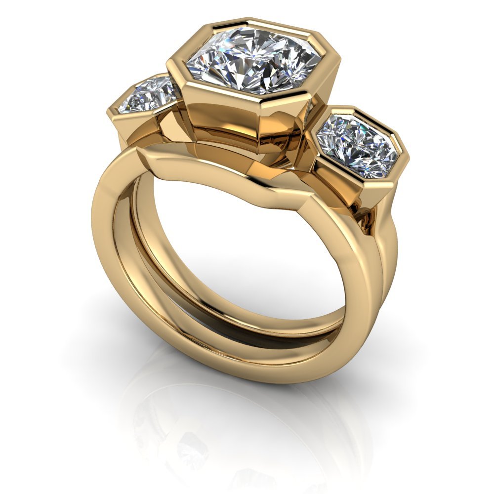 10kt yellow gold Engagement Ring Bel Viaggio Designs, LLC