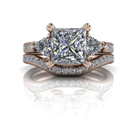 10kt rose gold bridal set Bel Viaggio Designs, LLC