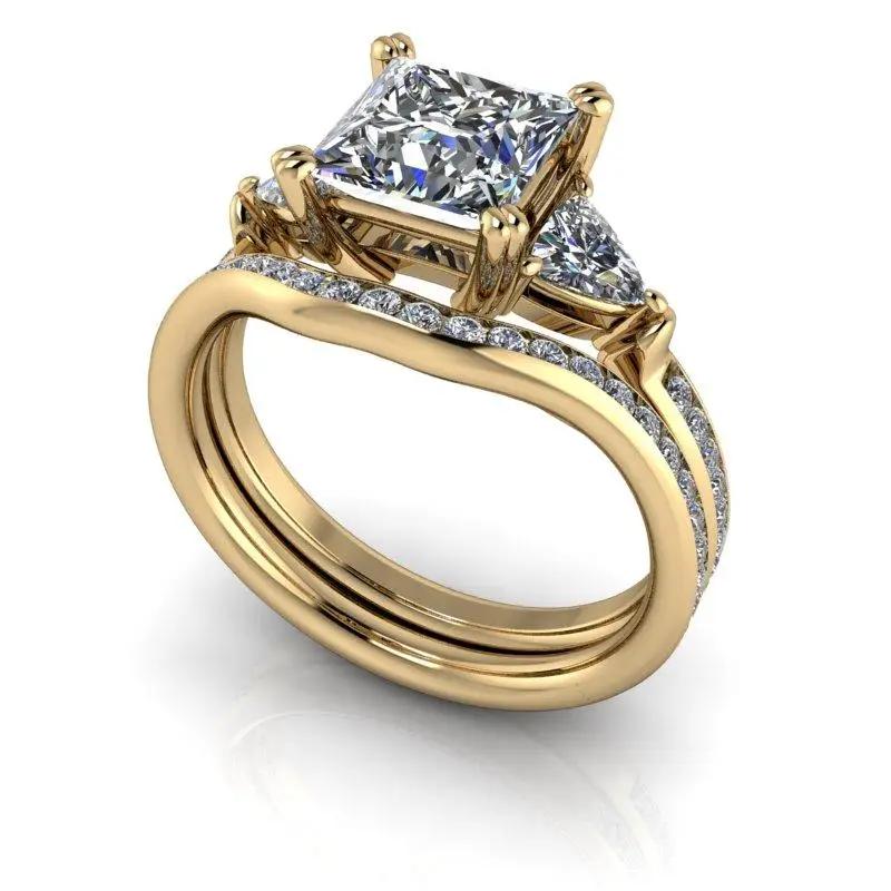 10kt yellow gold bridal set Bel Viaggio Designs, LLC