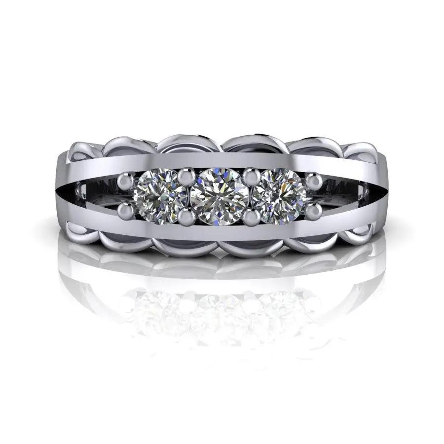 14 kt white gold Anniversary Ring Bel Viaggio Designs, LLC