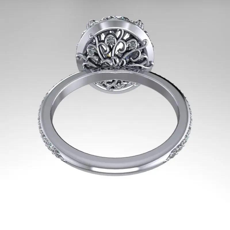 925 Silver Engagement Ring Bel Viaggio Designs, LLC