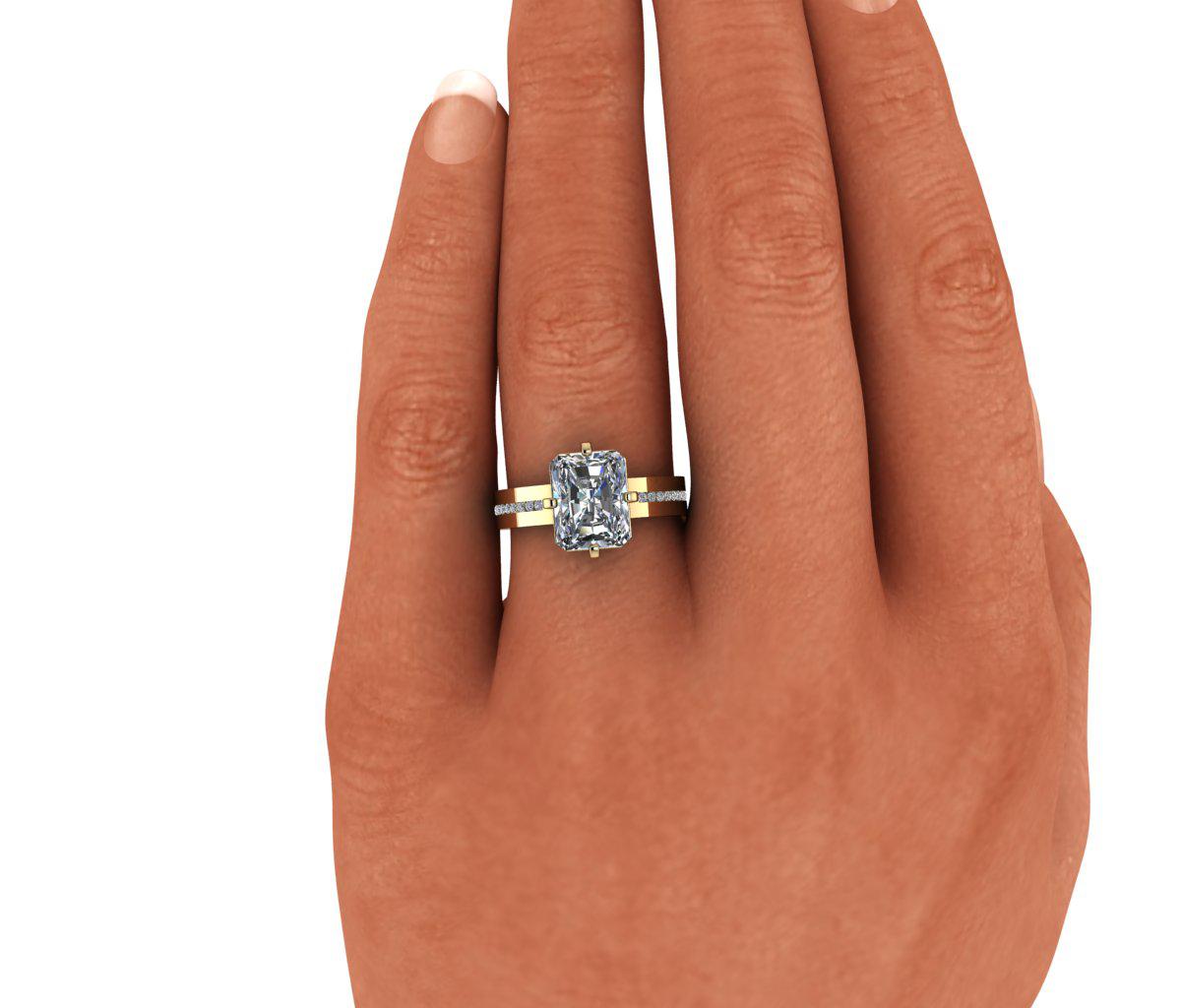 10kt yellow gold Engagement Ring Bel Viaggio Designs, LLC