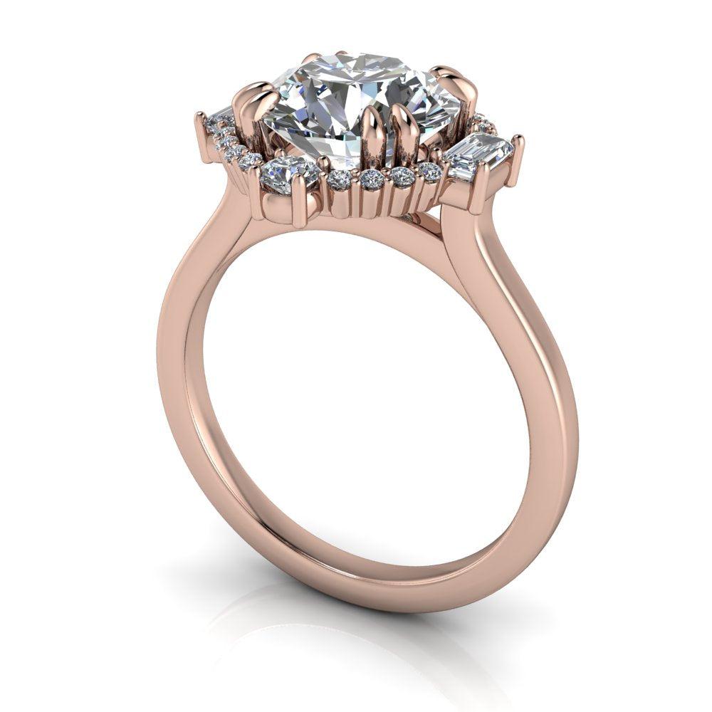 10kt rose gold Engagement Ring Bel Viaggio Designs, LLC