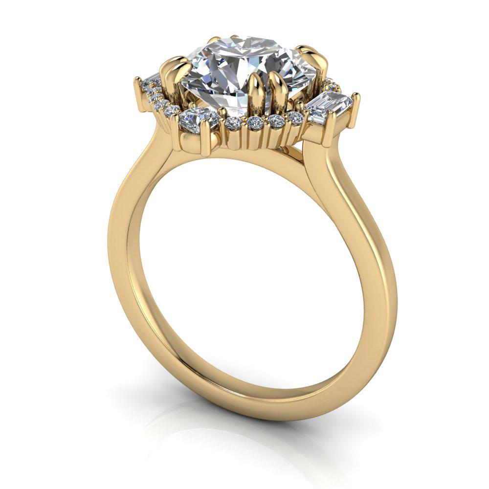 10kt yellow gold Engagement Ring Bel Viaggio Designs, LLC