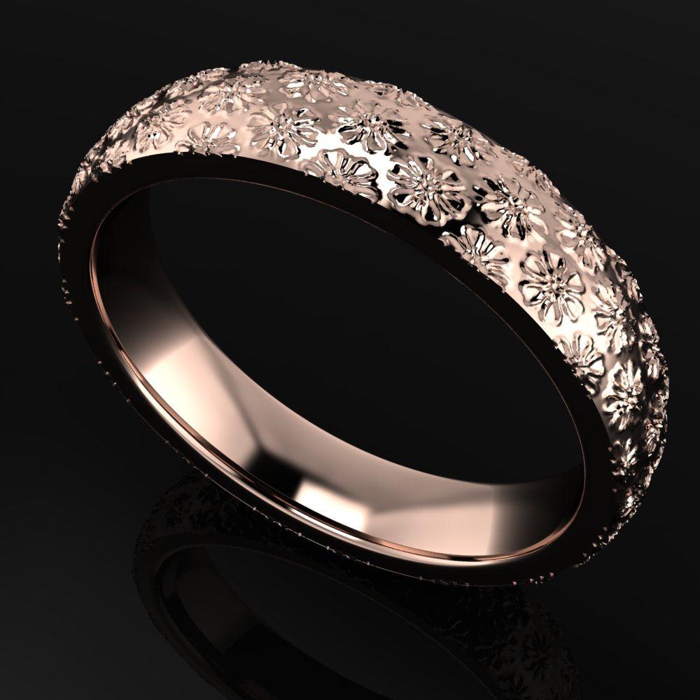 14 kt rose gold Wedding band Bel Viaggio Designs, LLC